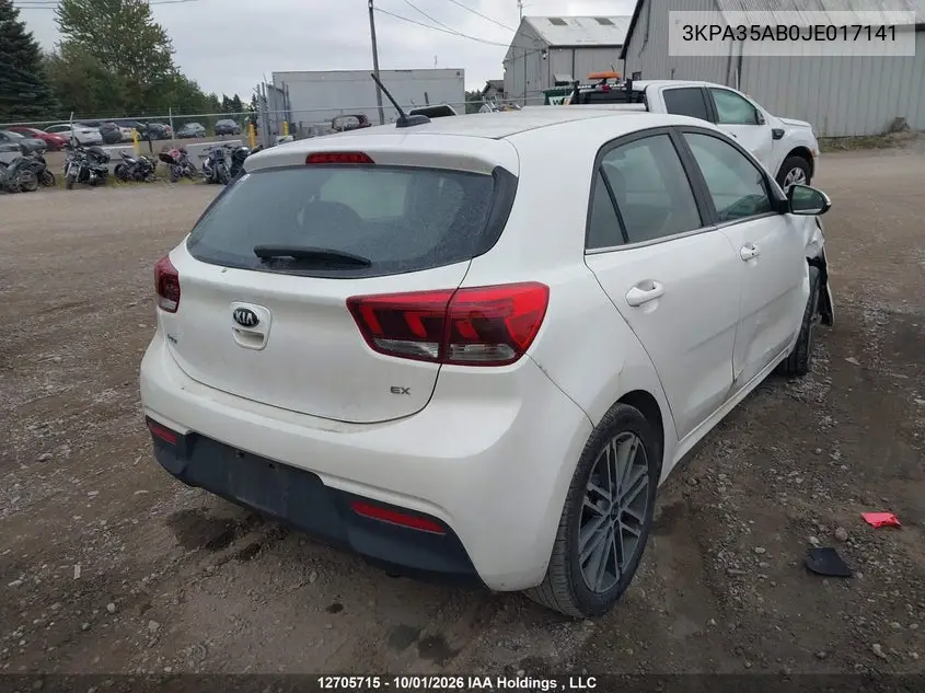 2018 KIA RIO VIN 3KPA35AB0JE017141 — фото 5