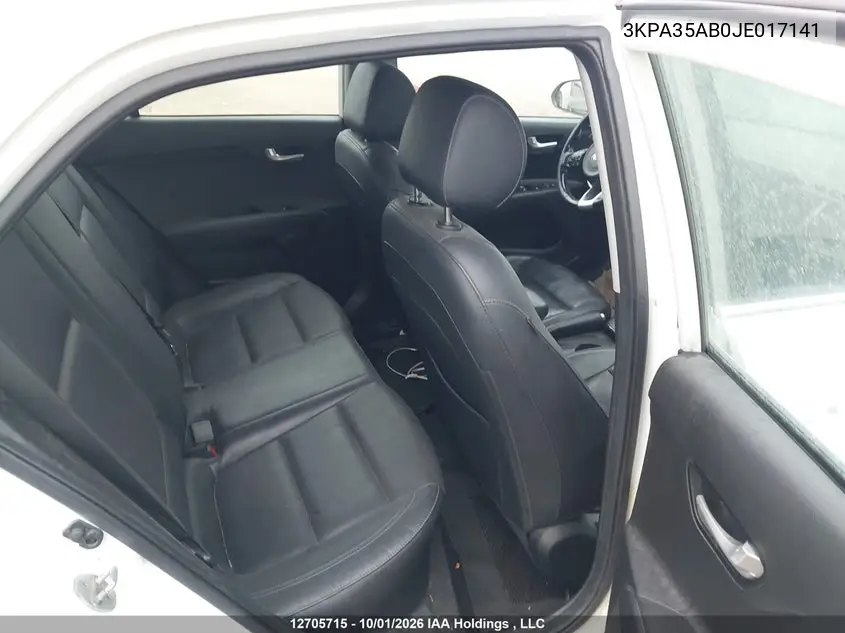 2018 KIA RIO VIN 3KPA35AB0JE017141 — фото 9