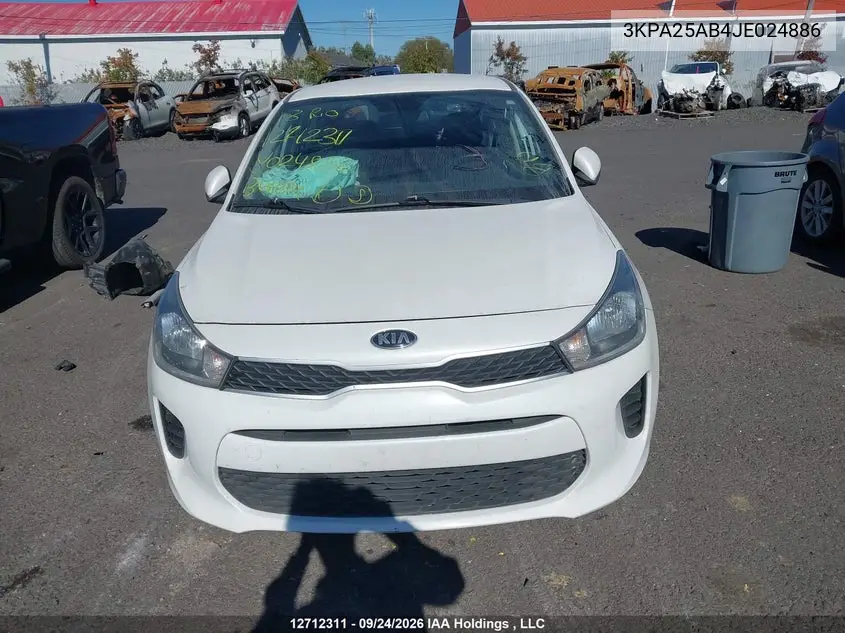 2018 KIA RIO VIN 3KPA25AB4JE024886 — фото 12