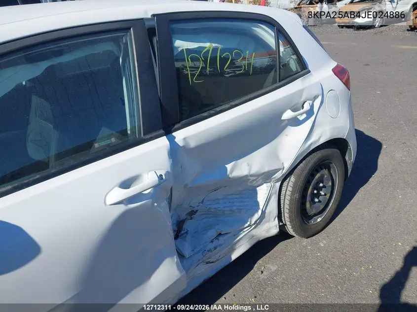 2018 KIA RIO VIN 3KPA25AB4JE024886 — фото 6