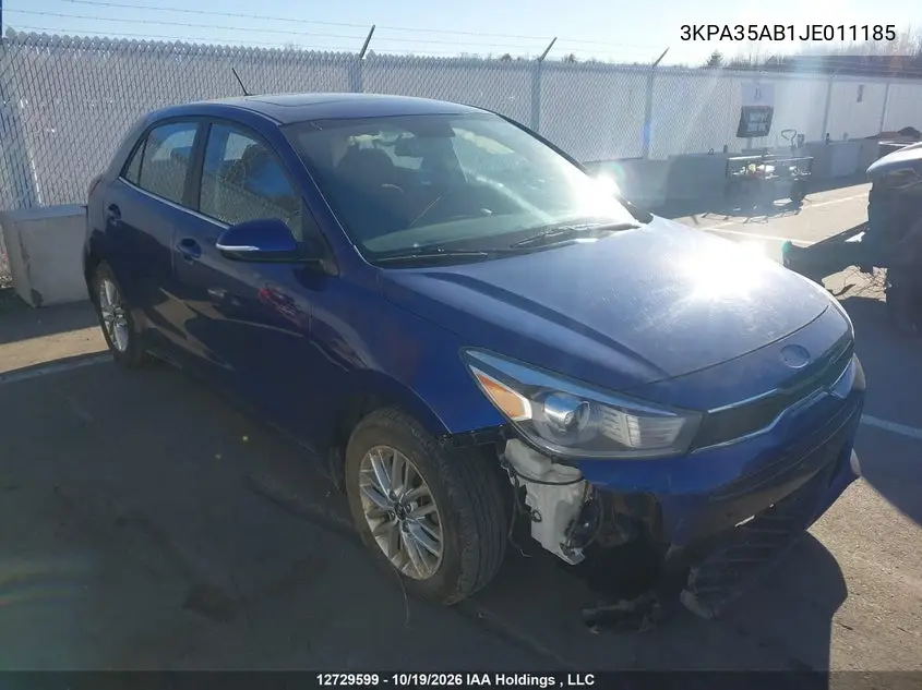 KIA RIO 2018, VIN 3KPA35AB1JE011185