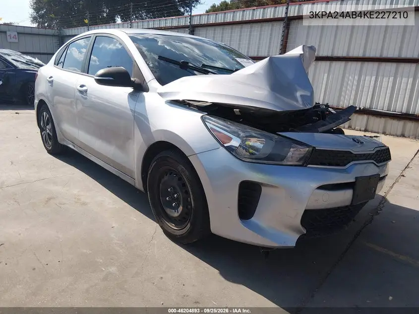 KIA RIO 2019, VIN 3KPA24AB4KE227210