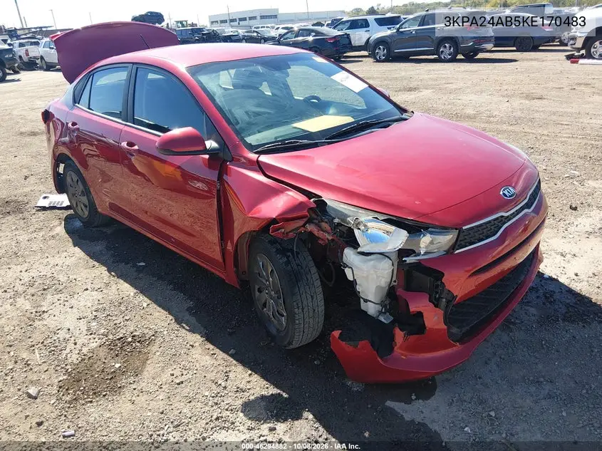 KIA RIO 2019, VIN 3KPA24AB5KE170483