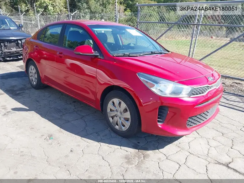 KIA RIO 2019, VIN 3KPA24AB4KE180051