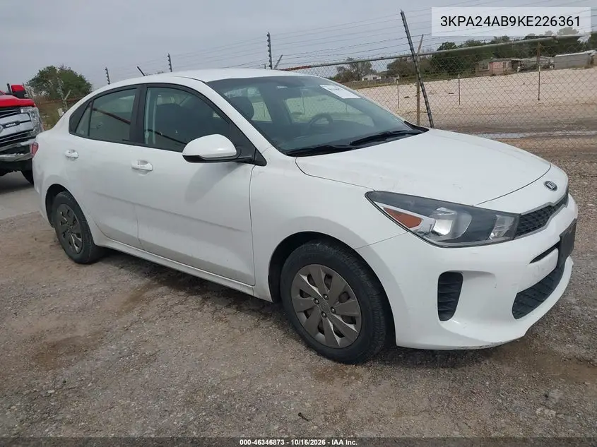 KIA RIO 2019, VIN 3KPA24AB9KE226361