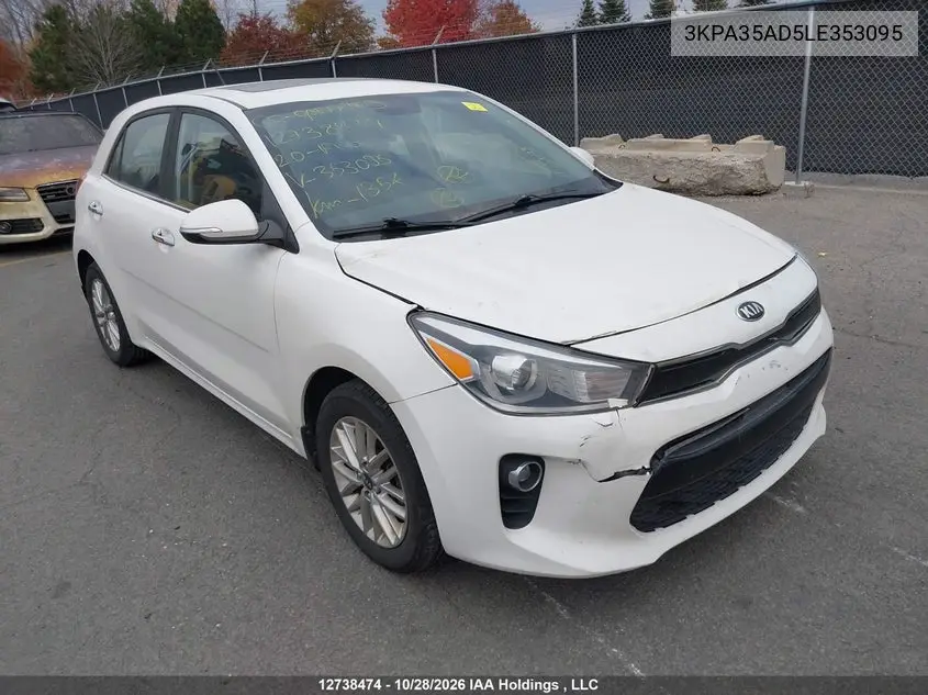 KIA RIO 2020, VIN 3KPA35AD5LE353095