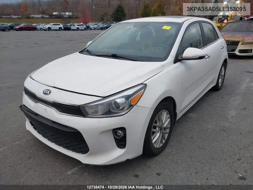 2020 KIA RIO VIN 3KPA35AD5LE353095 — фото 2