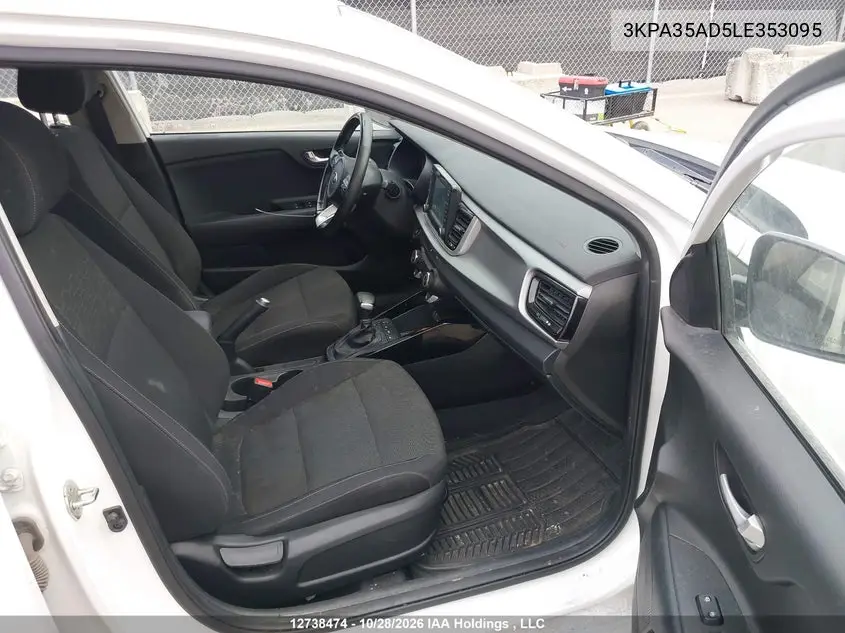 2020 KIA RIO VIN 3KPA35AD5LE353095 — фото 5