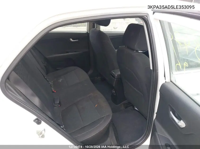 2020 KIA RIO VIN 3KPA35AD5LE353095 — фото 8