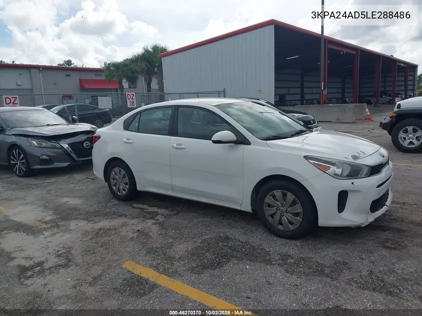 KIA RIO 2020, VIN 3KPA24AD5LE288486