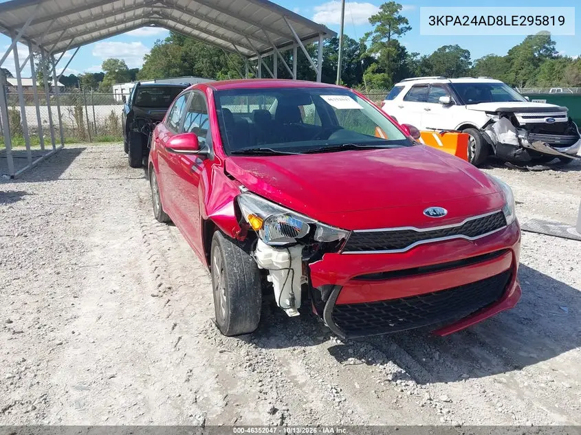 KIA RIO 2020, VIN 3KPA24AD8LE295819