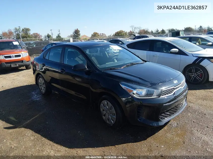 KIA RIO 2020, VIN 3KPA24AD1LE362857