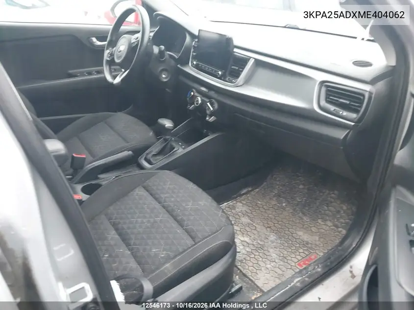 2021 KIA RIO VIN 3KPA25ADXME404062 — фото 5