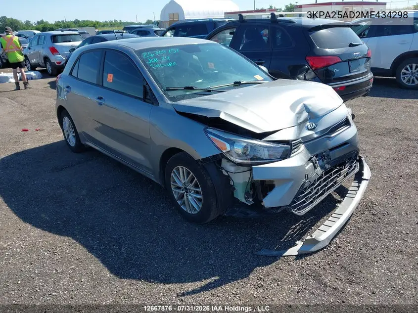 KIA RIO 2021, VIN 3KPA25AD2ME434298