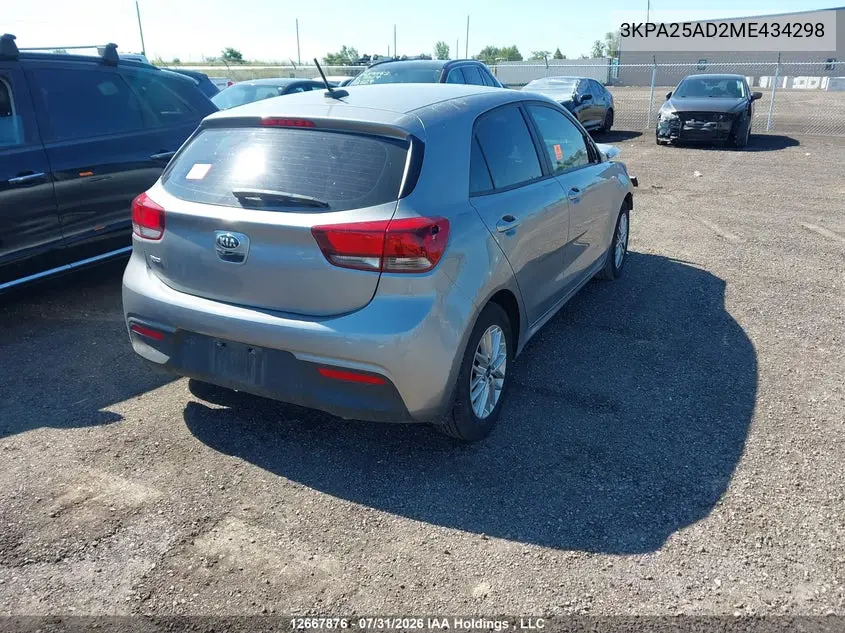2021 KIA RIO VIN 3KPA25AD2ME434298 — фото 4