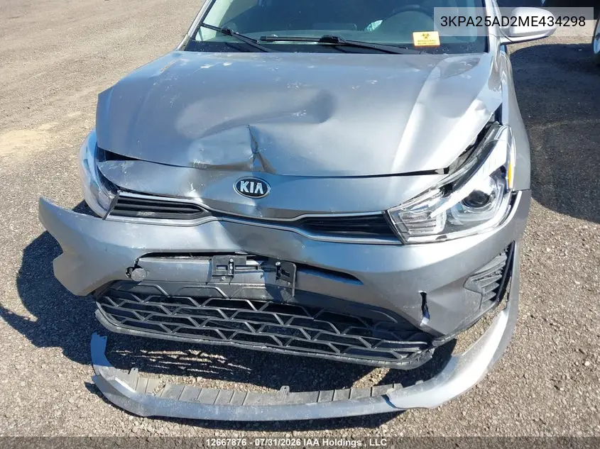 2021 KIA RIO VIN 3KPA25AD2ME434298 — фото 6