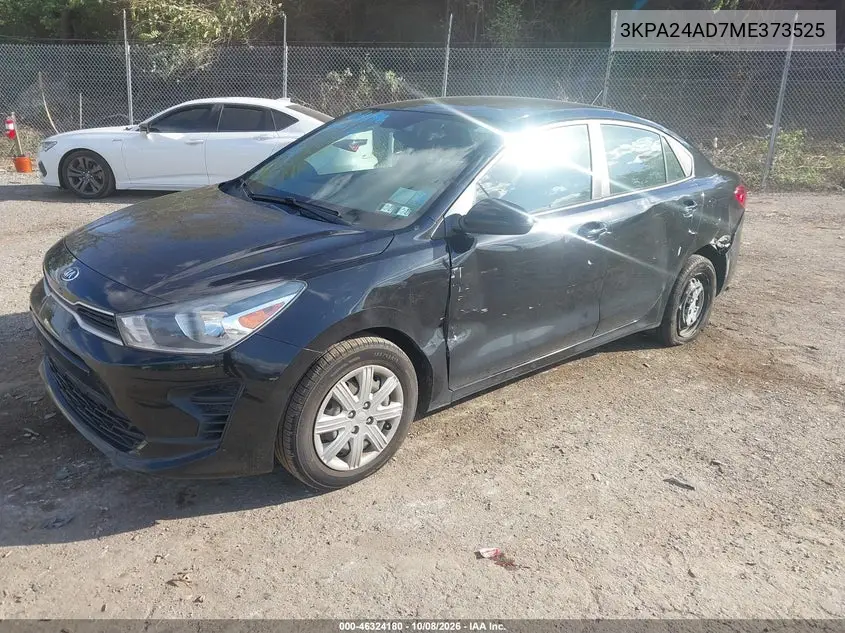 2021 KIA RIO VIN 3KPA24AD7ME373525 — фото 2