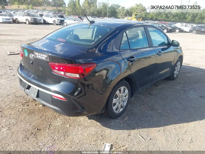 2021 KIA RIO VIN 3KPA24AD7ME373525 — фото 4
