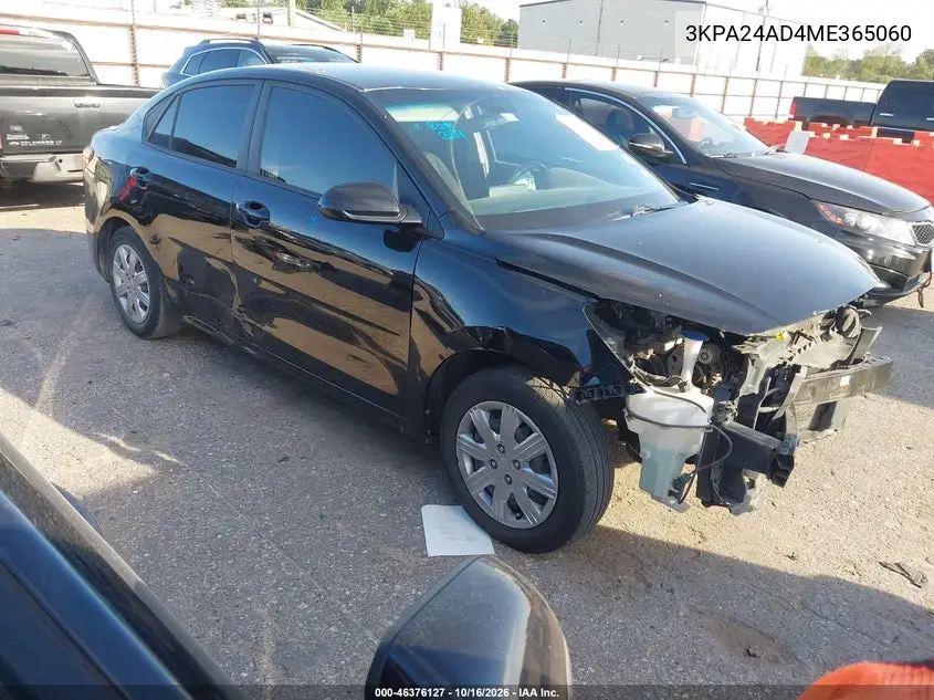 KIA RIO 2021, VIN 3KPA24AD4ME365060