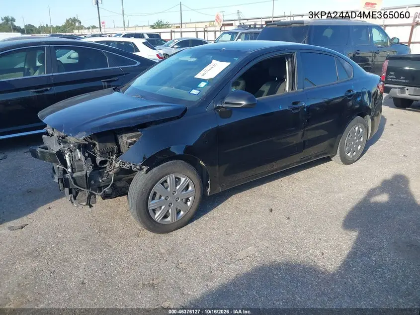 2021 KIA RIO VIN 3KPA24AD4ME365060 — фото 2