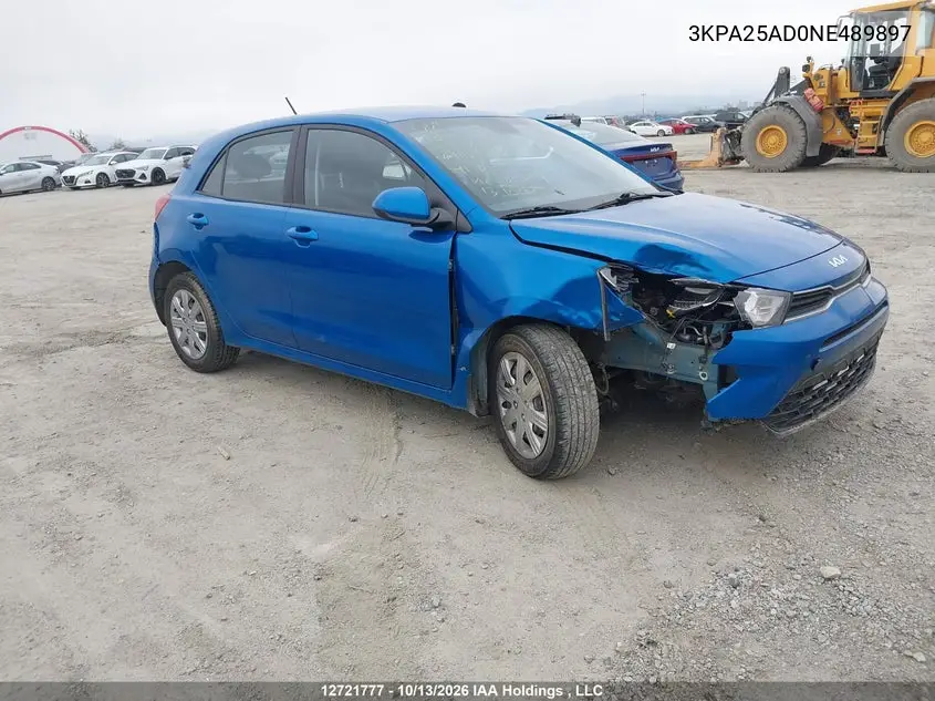 KIA RIO 2022, VIN 3KPA25AD0NE489897
