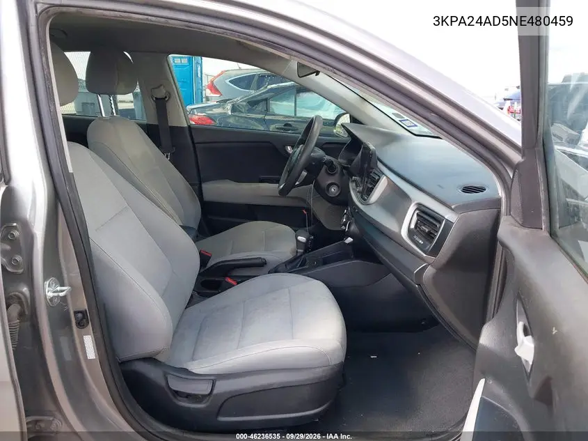 2022 KIA RIO VIN 3KPA24AD5NE480459 — фото 5