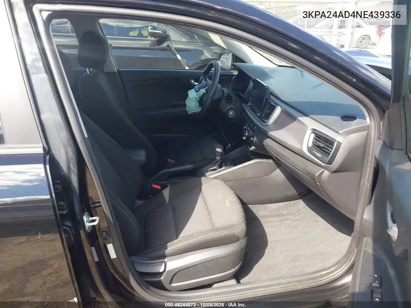 2022 KIA RIO VIN 3KPA24AD4NE439336 — фото 5