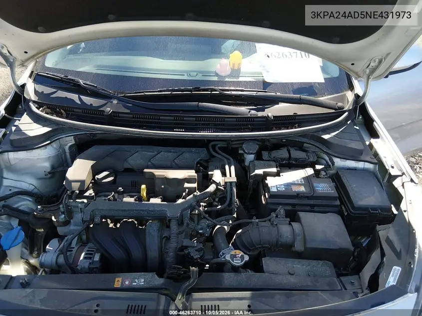 2022 KIA RIO VIN 3KPA24AD5NE431973 — фото 10