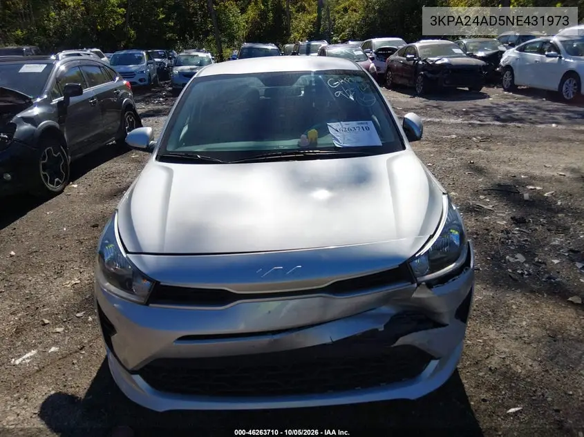 2022 KIA RIO VIN 3KPA24AD5NE431973 — фото 12