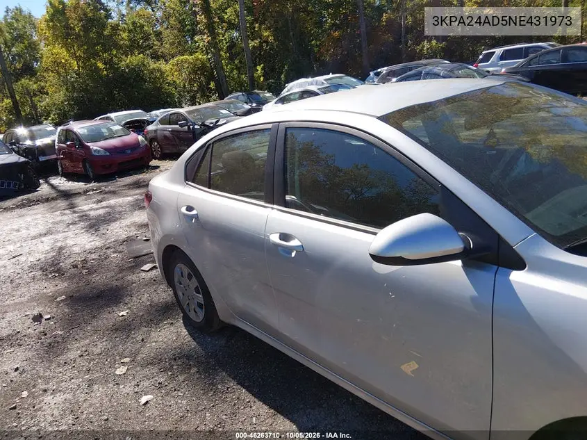 2022 KIA RIO VIN 3KPA24AD5NE431973 — фото 13