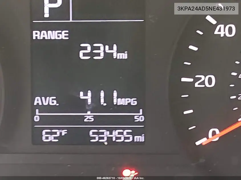 2022 KIA RIO VIN 3KPA24AD5NE431973 — фото 15
