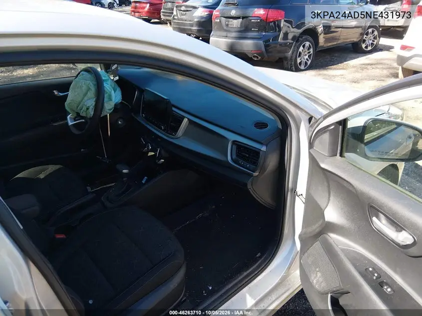 2022 KIA RIO VIN 3KPA24AD5NE431973 — фото 5