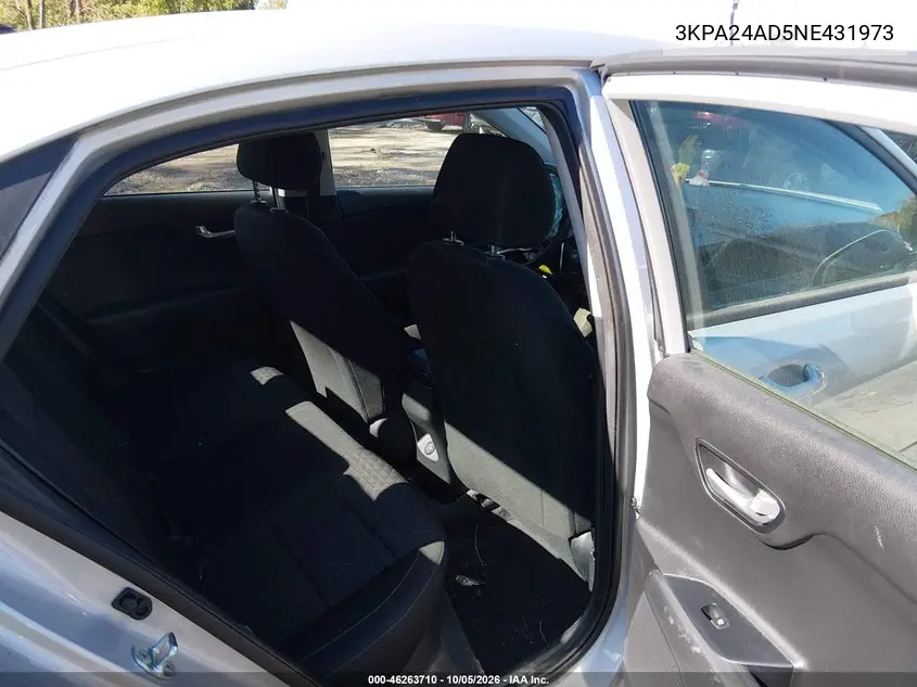 2022 KIA RIO VIN 3KPA24AD5NE431973 — фото 8