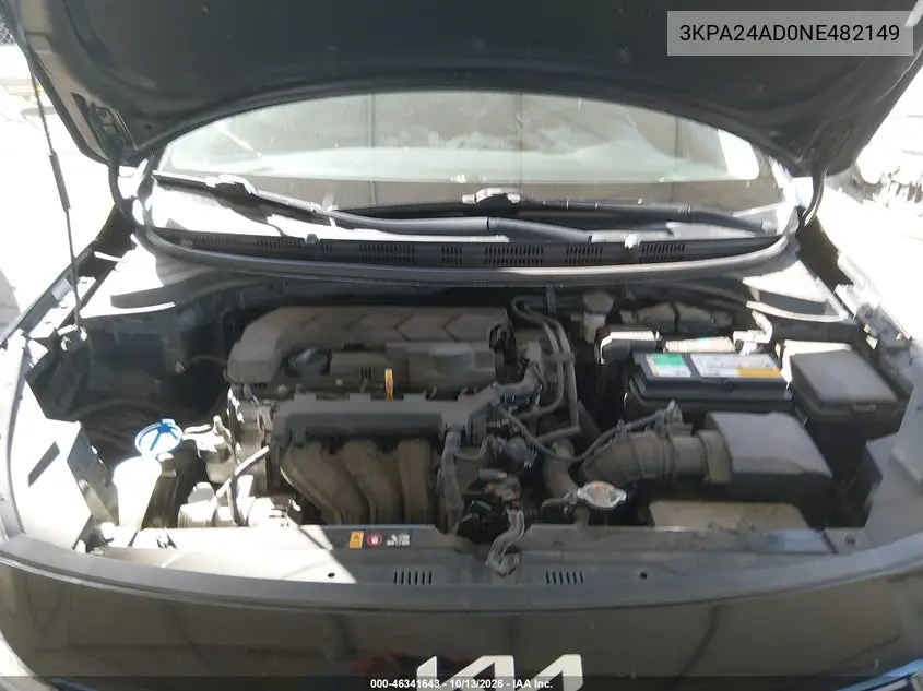 2022 KIA RIO VIN 3KPA24AD0NE482149 — фото 10