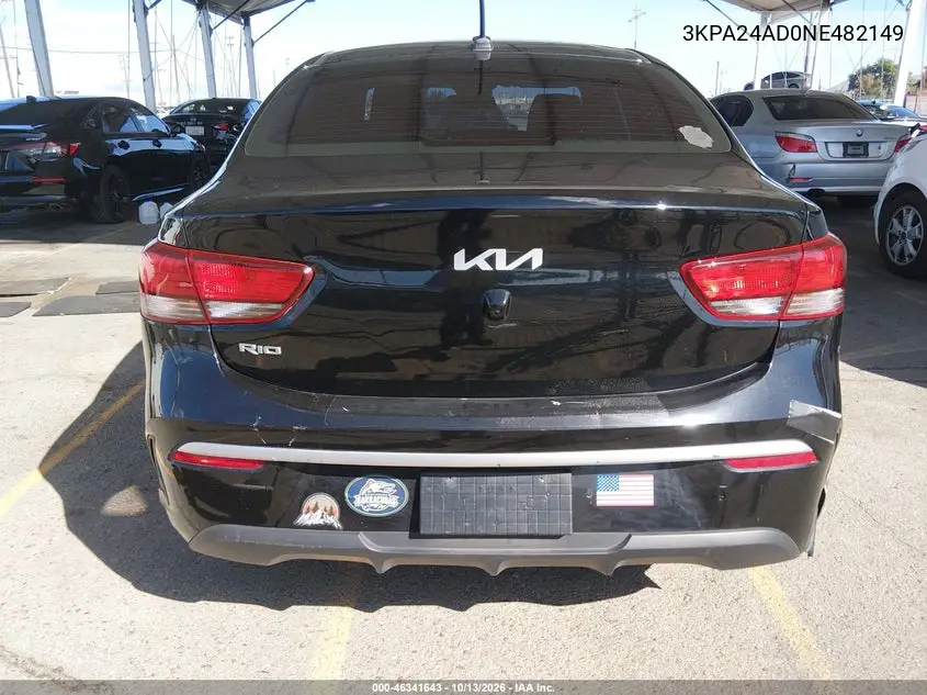 2022 KIA RIO VIN 3KPA24AD0NE482149 — фото 16