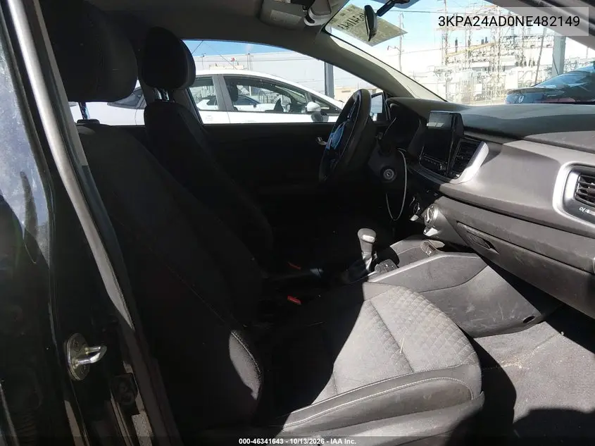 2022 KIA RIO VIN 3KPA24AD0NE482149 — фото 5