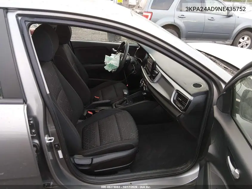 2022 KIA RIO VIN 3KPA24AD9NE435752 — фото 5