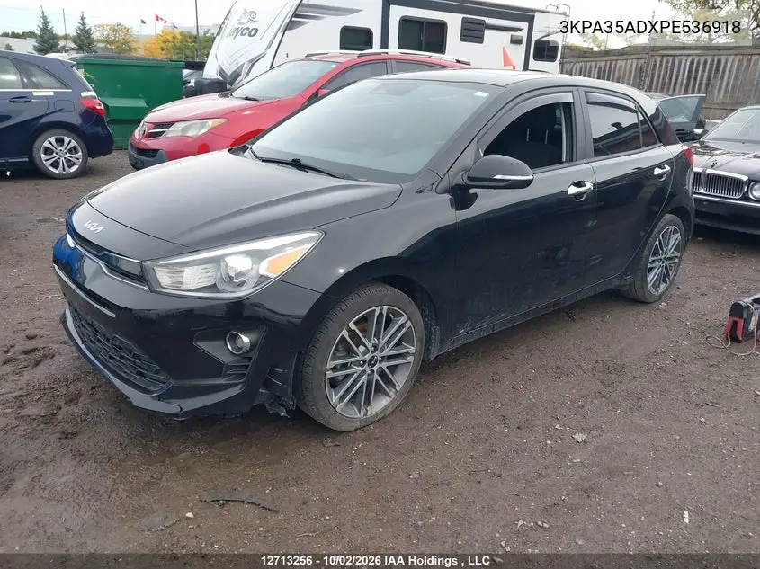 2023 KIA RIO VIN 3KPA35ADXPE536918 — фото 2