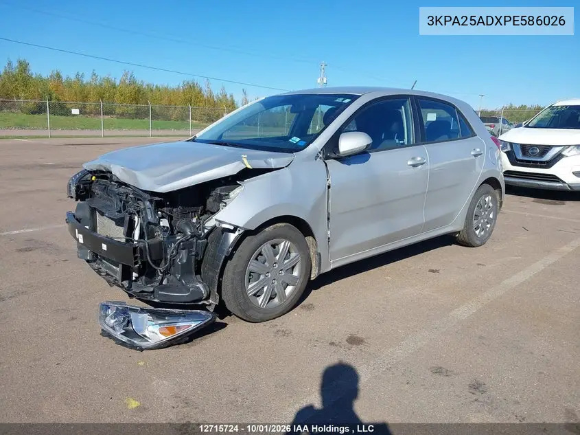 2023 KIA RIO VIN 3KPA25ADXPE586026 — фото 2