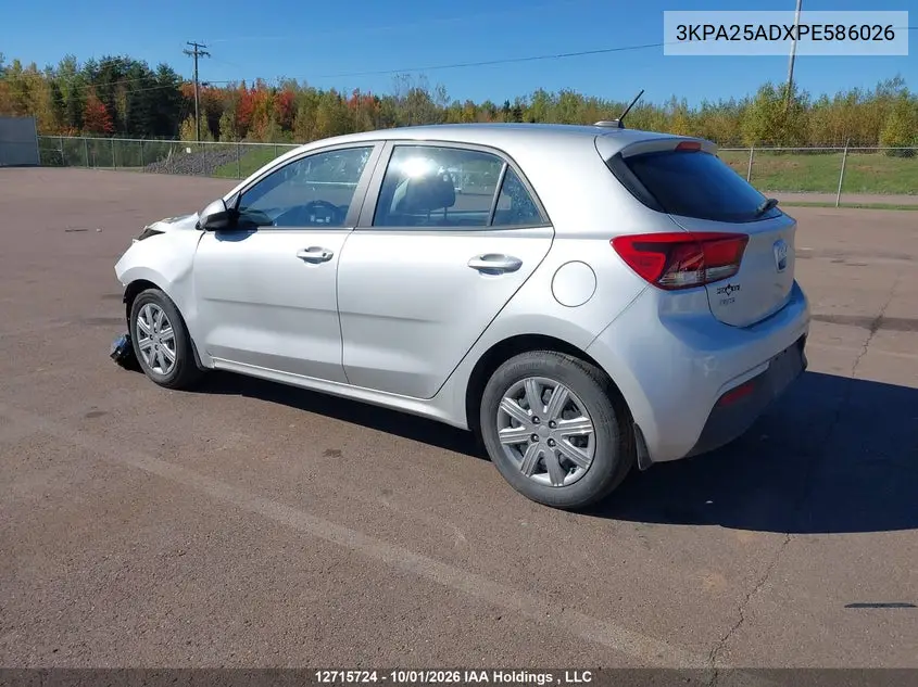 2023 KIA RIO VIN 3KPA25ADXPE586026 — фото 3