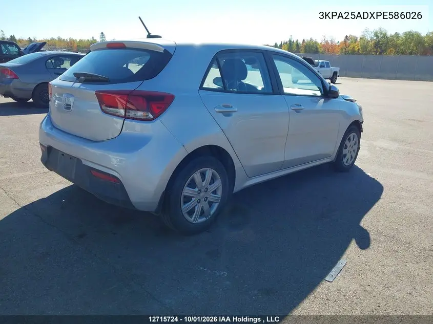 2023 KIA RIO VIN 3KPA25ADXPE586026 — фото 4