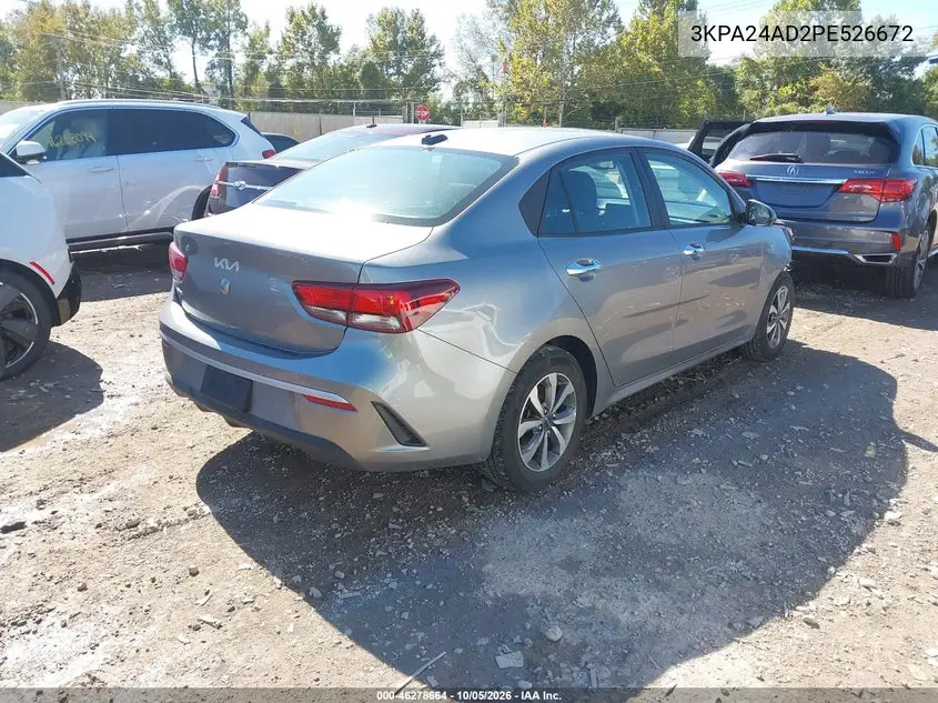 2023 KIA RIO VIN 3KPA24AD2PE526672 — фото 4