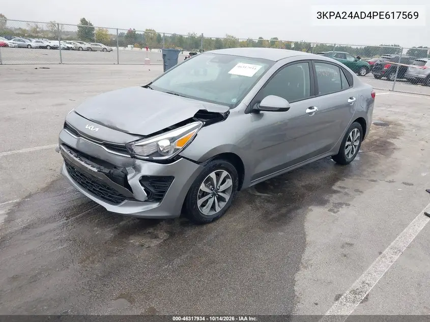 2023 KIA RIO VIN 3KPA24AD4PE617569 — фото 2