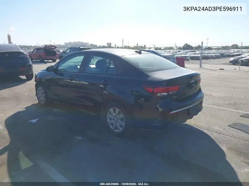 2023 KIA RIO VIN 3KPA24AD3PE596911 — фото 3