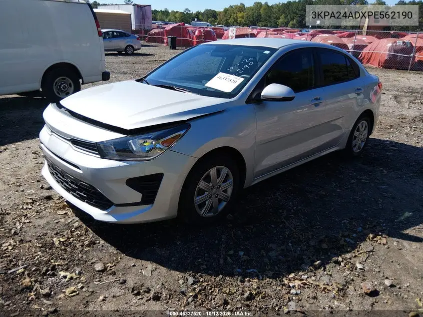 2023 KIA RIO VIN 3KPA24ADXPE562190 — фото 2