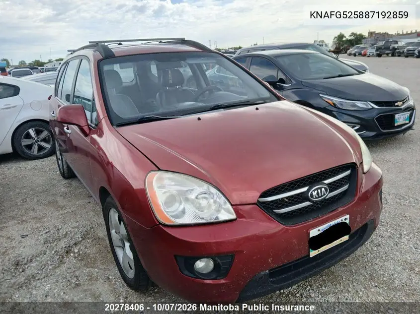 KIA RONDO 2008, VIN KNAFG525887192859