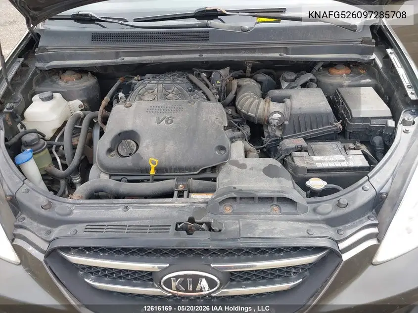 2009 KIA RONDO VIN KNAFG526097285708 — фото 10
