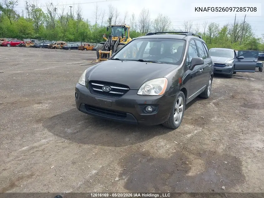 2009 KIA RONDO VIN KNAFG526097285708 — фото 2