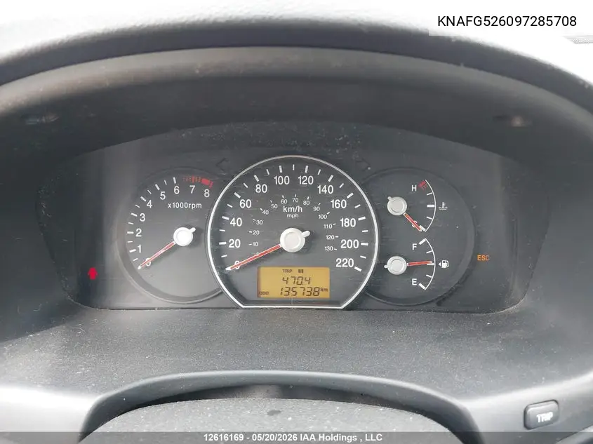 2009 KIA RONDO VIN KNAFG526097285708 — фото 7