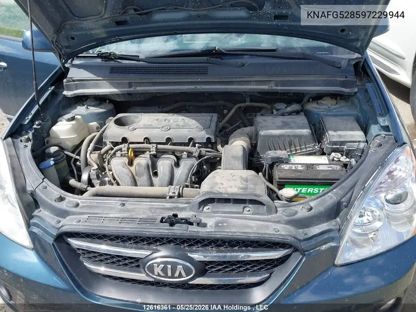 2009 KIA RONDO VIN KNAFG528597229944 — фото 10